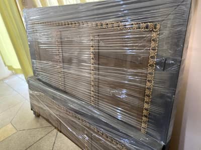 new bed with dressing