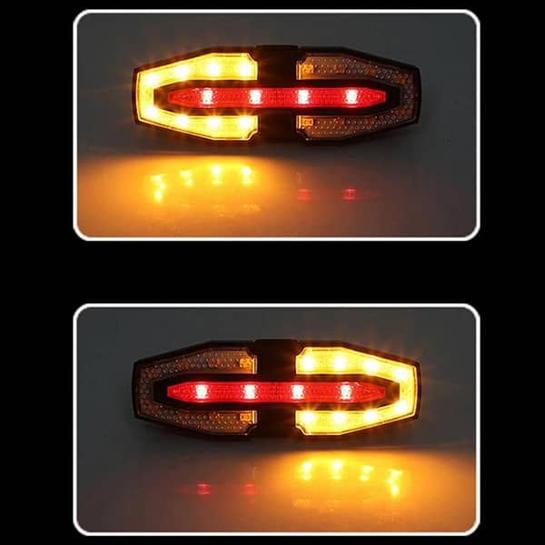 Noor Sports Bicycle Rear Remote Control Turn Signal Indicator, USB Rechargeable Waterproof Tail Light
