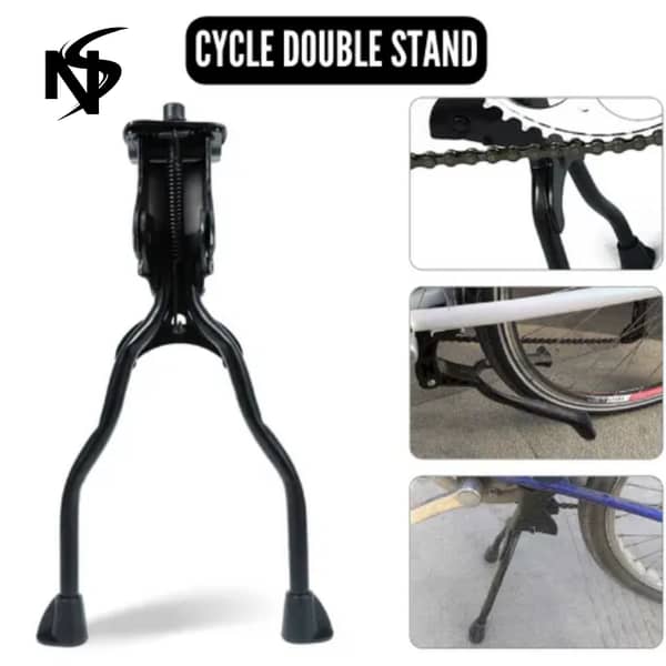Adjustable Heavy-Duty Bike Stand for MTB, Road, Hybrid and Street Bikes – Durable Double Leg Kickstand