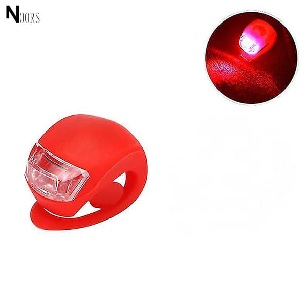 2 Pcs Noor Sports Silicone Bicycle LED Front & Rear Light Set for MTB, Road & Hybrid Bikes