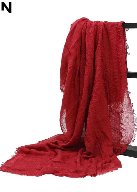 Noor's Broshia viscose scarf Burgundy WSC 027