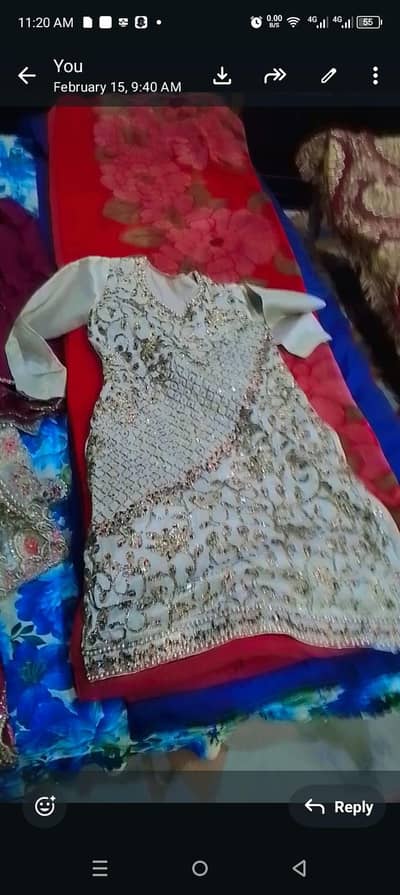 urgent saleb.    one time used weeding dress formel with shirt