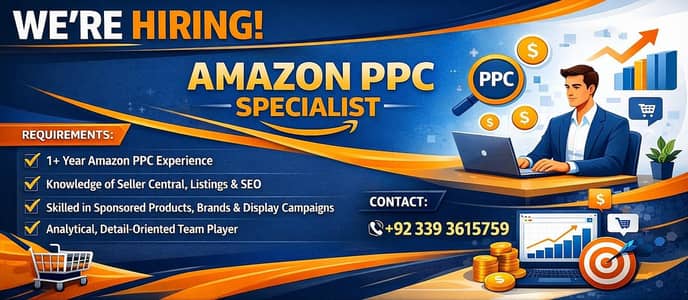Amazon PPC job | We are hiring Amazon PPC Specialist | Amazon JOB