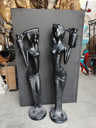 pure brass statue pair antique imported 4 feer height buddha greek