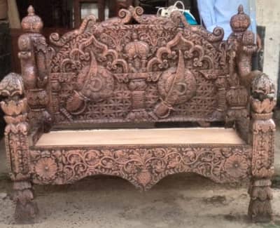 Antique sofa 100 year old two seater Imported Chinese dragon Persian