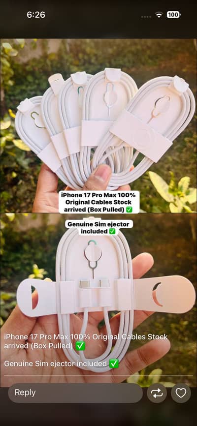 Apple usb c cables available 100%original