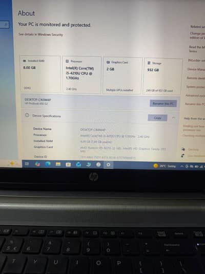 HP ProBook 450 G2 Core i5 4th Gen | 8GB RAM | 1TB HDD