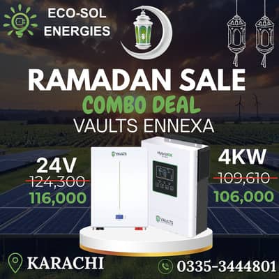 Vaults Ennexa combo deal inverter and battery (24V) (4KW)