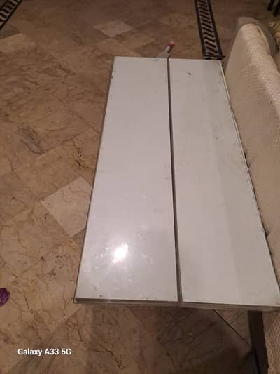 Coffee table self made with glass for sale