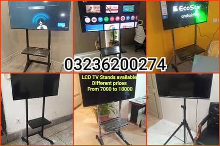 lcd led tv stand floor with wheel for office home wall mount