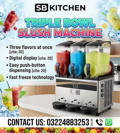 Slush Machie used New Pizza Deck Oven Delivery bag pan tawa ice cream