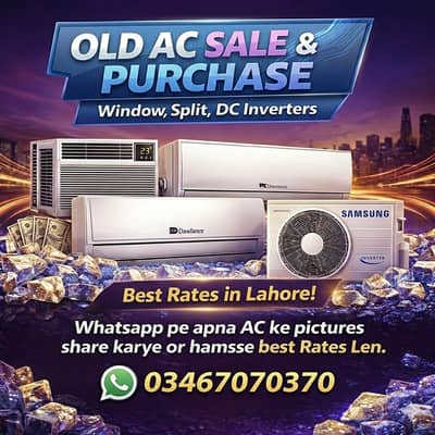 Sale Your Old AC/haier ac /gree ac/ Window Ac / Dc Inverter/ Scrap AC