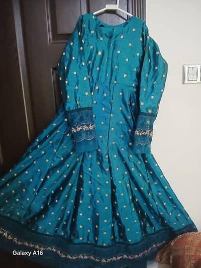 Rao Silk Embroided Frock for eid in good price