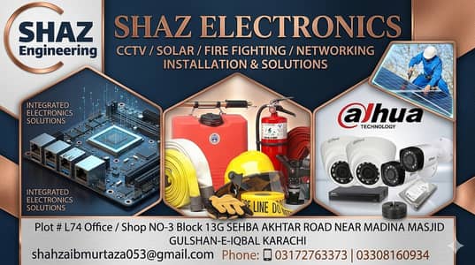 Shaz Electronics & Engineering All Over Karachi