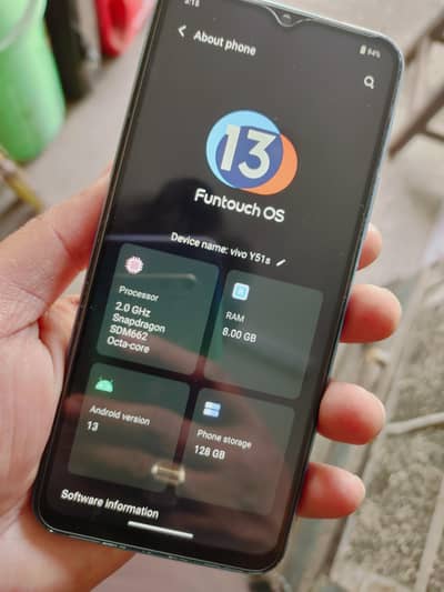 Vivi Y51 s 8GB RAM 128GB ROM