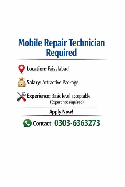 We are Hiring 03036363273 | 03457903289