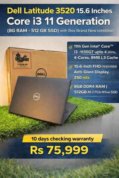 Dell Latitude 3520 15.6 Inches Core i3 11 Generation