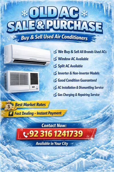 Buy & Sell AC|Window|Split|Inverter AC | Gree| Dawlance|Haier|Orient
