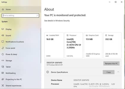 HP i5 4th Generation 16GB 119 gb SSD