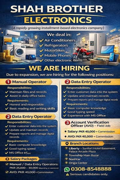 Data Operator  required