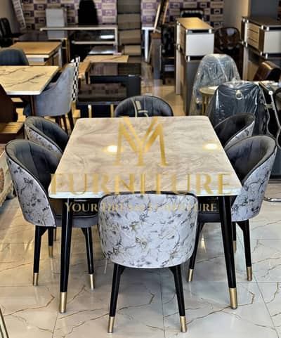 Dinning Set - Wooden Table Set - Dinning Chairs - 4 or 6 Dinning Set