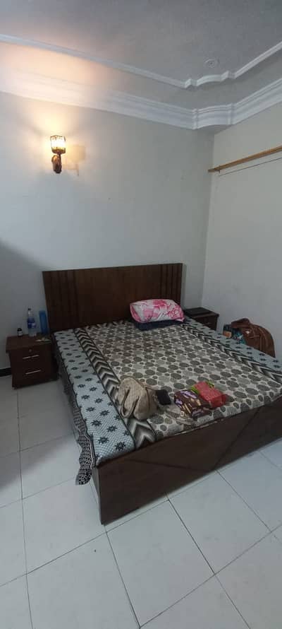 King Size Bed + Mattres + Side Table + Dresing Table + Lighting Miror
