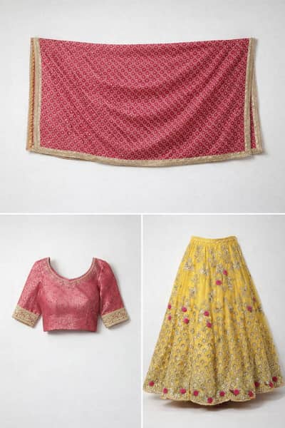 Elegant Mehndi Wear Lehenga/ Choli with Dupatta – Heavy Embroidery
