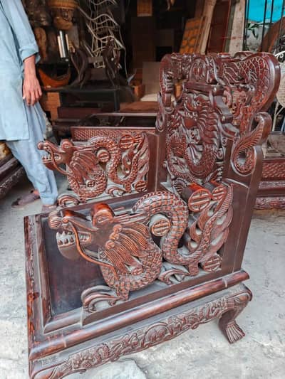 Dragon sofa set chinese antique 200 year old with center table set