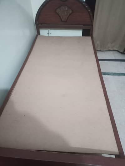 Single bed without mattress