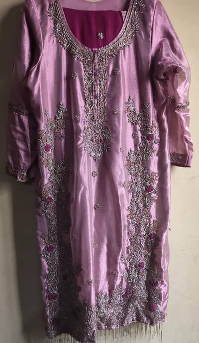 formal Fancy party wear dress, heavy embroidery