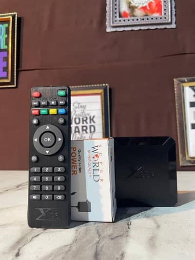 X96Q Android TV Box With Remote & Charger