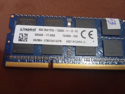 Kingston DDR3 ram 8 gb