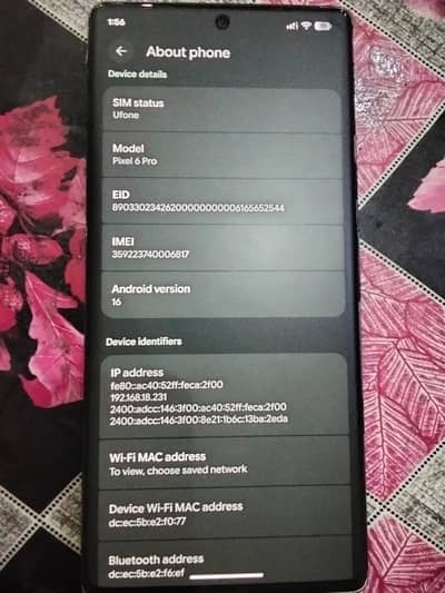 Google pixel 6pro  8/128  pta approved