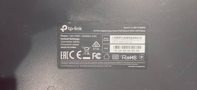 TP Link Gigabit 16 port POE switch