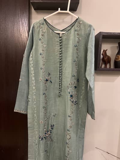 Long light green formal dress