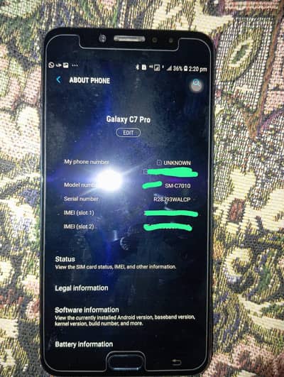 Samsung C7 Pro original set