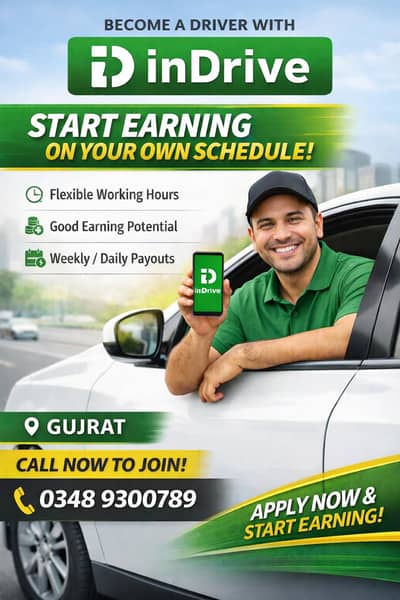 Need indrive driver job in Gujrat