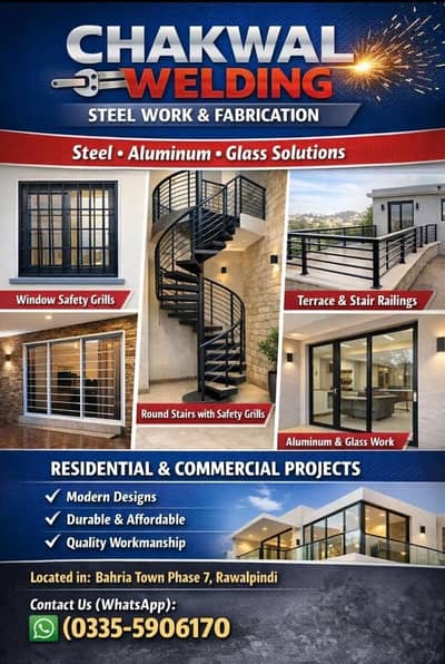 Steel fabrication &Almuniam glass works  &welding services