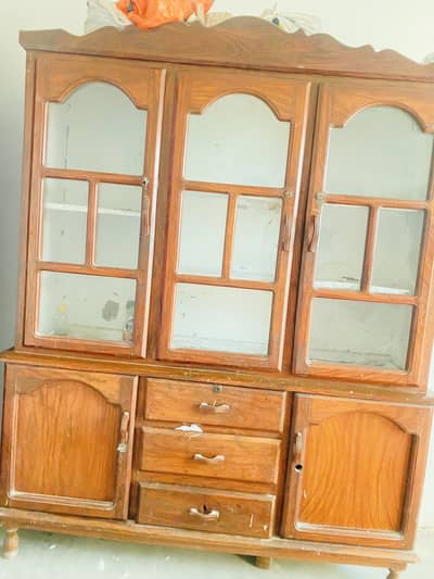 Solid Wooden Showcase / Crockery Cabinet for Sale