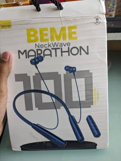 Airbuds wireless neckband Beme original with 100 hours battery backup