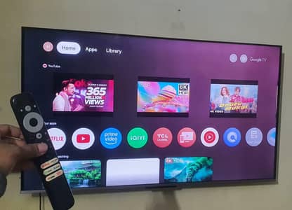 TCL 50 inch Qled 4K google tv 2 month waranty box remote
