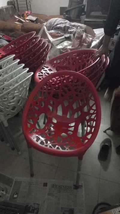 New 20 chairs red and white color 5 tables red and white 03215534001
