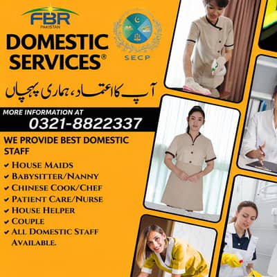 Maids / House Maids / cook / House chef / Baby Sitter maid available