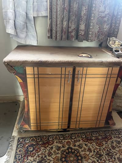 Oak colour with two storage cabinets side board