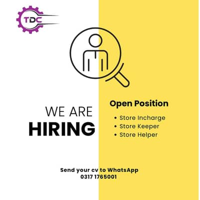 Full Time Job - Store Keeper