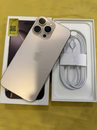 7Iphone 16 pro max PTA approved official 512GB with full box.  15