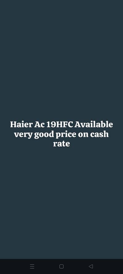 19HFC Haier Ac
