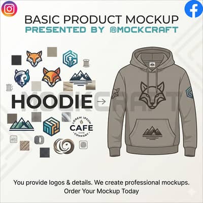 Hoodie & all types of products Mockup - 2D + 3D + Real Model Posing