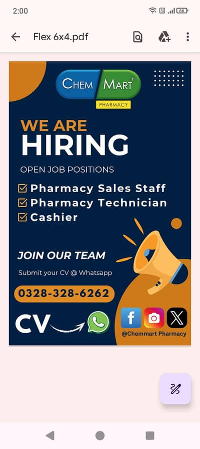 pharmacy sale person