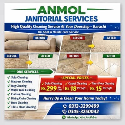 Sofa Cleaning - Carpet Cleaning - Deep Cleaning - Mattress cleaning